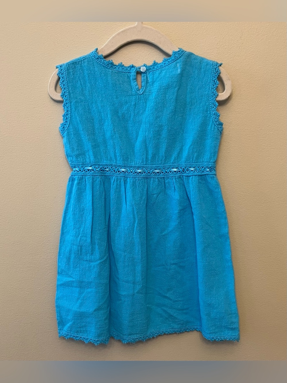 NWT Peruvian Artisan-Made Hand-Embroidered Applique Sun Dress Toddler Size 4 - Picture 6 of 7